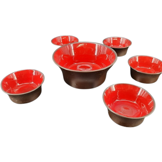 1038 Vintage Keramiek Schalen Set Pinda Set 1