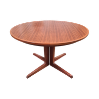 Mid-Century Ronde Uitschuifbare Eettafel, Bernhard Pedersen & Søn