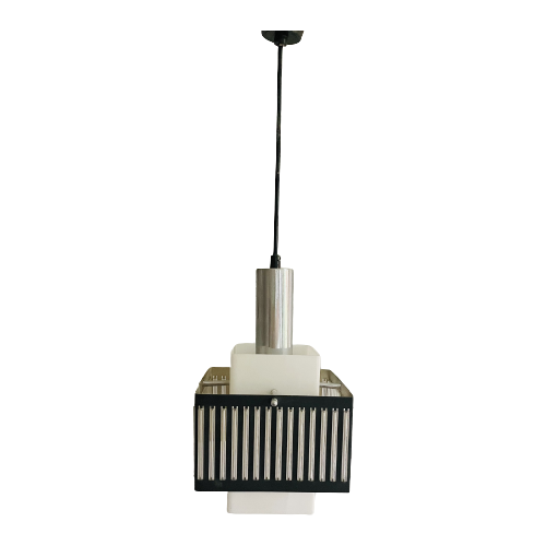 Vintage Zilverkleurig, Zwart, Metallic Hanglamp