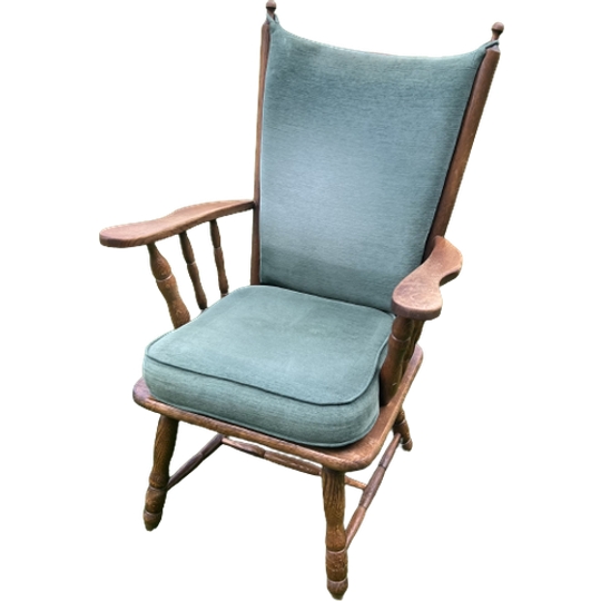 Mid-century Groen Fauteuil Vintage Turquoise Goede Conditie 1