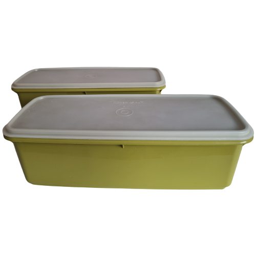 Tupperware Groene Vintage Bewaardoos Opbergdoos Met Vershoudrooster Retro Jaren 70 #782