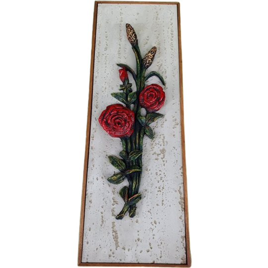 11971 Keramiek Muurdecoratie Met Rozen, 3 D 1