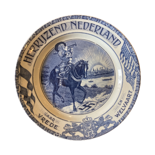 Vintage Meerkleurig, Blauw, Wit Muurdecoratie 1