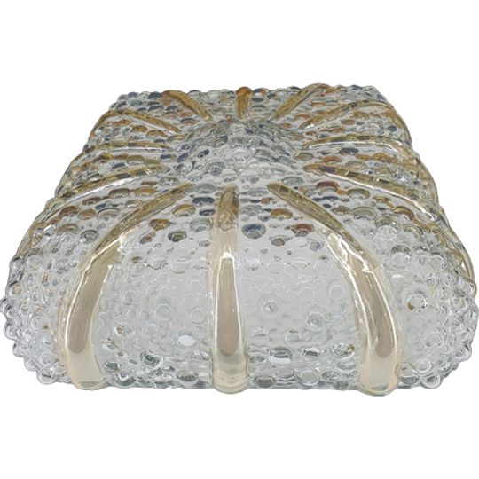 2144 Vintage Grote Glazen Plafonniere Plafondlamp 1