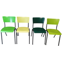 Industriele Groen Zwarte Stoelen Schoolstoelen
