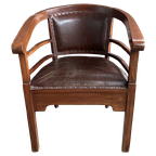 Klassiek Antiek Bruin Fauteuil thumbnail 1