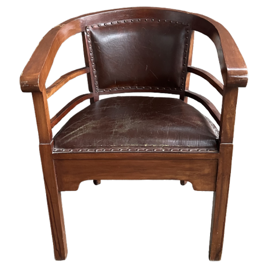 Klassiek Antiek Bruin Fauteuil 1