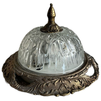 Vintage Zilverkleurig, Goudkleurig, Messingkleurig Plafonniere