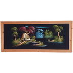 1709 Vintage Meerkleurig Velvet Painting Schilderij thumbnail 1