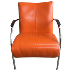 Mid-Century Oranje Fauteuil thumbnail 1