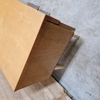 Vintage Dressoir Kastje Retro Dressoirtje Berken Fineer thumbnail 8