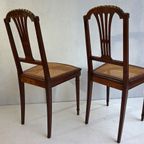 Set Van 2 Franse Louis Xvi Stoelen Met Brons En Webbing thumbnail 15