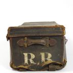 Vintage Oude Leren Koffer | Hutkoffer thumbnail 6