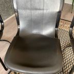 4X Willy Rizzo “All-Black” Chairs For Cidue, Ca 70S thumbnail 10