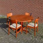 Retro Scandinavisch Design Eethoek Tafel Met 4 Stoelen thumbnail 2