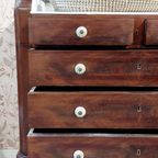 Franse Vintage Commode Met Wit Marmeren Blad thumbnail 5