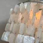 Echte Vintage Schelpen Capiz Hanglamp Lamp Parelmoer thumbnail 3