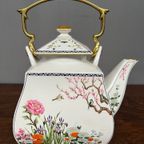 Franklin Mint. Theepot "vogels En Bloemen Uit Het Oosten". thumbnail 4