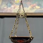 Prachtige Gesigneerde Art Deco Hanglamp "Noverdy France". thumbnail 6
