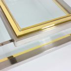 Brass And Chrome Sliding Top Table thumbnail 7