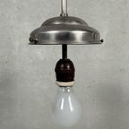 Art Deco Rosé Gemarmerde Opaline Hanglamp thumbnail 9