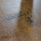 Set Of 4 Brutalist Dutch Solid Oak Dining Chairs 1960S thumbnail 11