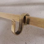 Messing Art Deco Wandkapstok, 136 Cm Breed thumbnail 8