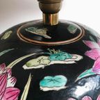 Chinese Lamp Voet Famille Noir Vintage thumbnail 6