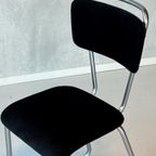 Gispen 114 Ptt Eetkamerstoelen Vintage Zwart Beige Prijs P/S thumbnail 7