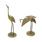 Vintage Koppel Messing Kraanvogels Hollywood Regency Design 31cm thumbnail 6