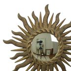 Sixties Sunburst Butler Spiegel Zonnespiegel Bol Glas Hars 43Cm thumbnail 6