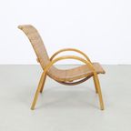 Rare Lounge Chair In Cane And Wood, 1960S thumbnail 4