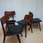 Set Van 4 Louis Van Teeffelen Stavanger Eetkamerstoelen - Topform, Webe, 1960S thumbnail 3