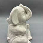 Vintage Bloempot Olifant Wit Motief thumbnail 4