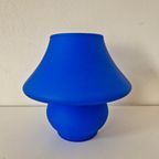 Blauw Glazen Mushroom Lampje Vintage Lamp thumbnail 3