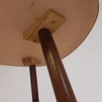 Driehoekige Vintage Bijzettafel, Salontafel Op Drie Poten thumbnail 17