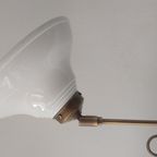Vintage Messing Vloerlamp Met Metalen Emaille Kappen thumbnail 6