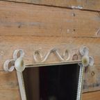 Retro Trapezium Spiegel In Metalen Omlijsting thumbnail 2