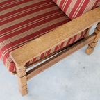 Brutalist Easy Chair | Vintage Fauteuil | Jaren 60 | Eiken thumbnail 8