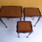 Vintage Engelse Nesting Tables, Bijzettafeltjes, Mimiset thumbnail 15