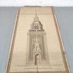 Oude Architectuur Tekening Toren 1861 thumbnail 5