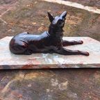 Pracht Antieke Hond Van Zamak Op Een Marmeren Plateau😍 thumbnail 5
