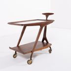 Rare Bar Cart/Serving Trolley From Gianfranco Frattini, Italy 1960’S thumbnail 2