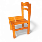4 X Pine Dining Chair 1970s thumbnail 9