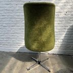 4X Draaistoelen Midcentury Space Age – Lübke Groen, Fluweel thumbnail 8