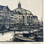 Vintage Houtsnede Door Henri Wils 69864 thumbnail 4