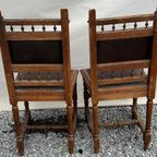 2 Handgemaakte Henry Ii Franse Stoels, Circa 1880 thumbnail 11