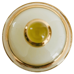 Art Deco Sieradendoosje Glas Goud Geel Glanzend 1950’s thumbnail 5