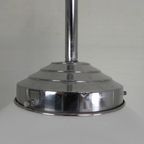 Art Deco Hanglamp Met Witte Bol, Jaren 30 thumbnail 3