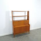 Teak Fineer Kast Uit Zweden Met Klep En Lades thumbnail 13